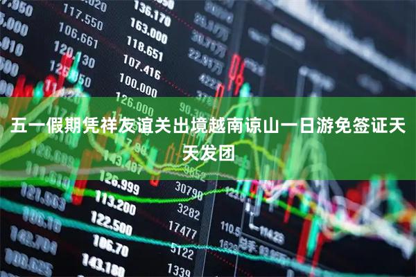 五一假期凭祥友谊关出境越南谅山一日游免签证天天发团